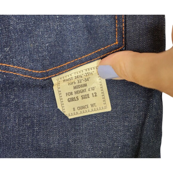 Vtg 40s 50s Jeanies By‎ BLUE BELL Jeans Girls' 12 Medium Warmly Lined Deadstock - Picture 8 of 11